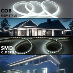 AC 110V COB LED Strip Lights Outdoor Waterproof 65.6ft, 6000K Cool White Supe…