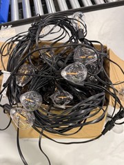 GENERIC 100FT SOLAR LED SHATTER PROOF S11 OUTDOOR STRING LIGHTS – BLACK