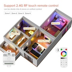 SP530E WiFi Alexa Bluetooth RF RB3 Remote Controller Kit 2.4GHz 4 Zones Contr…
