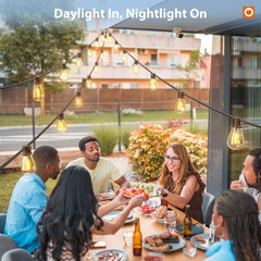 102FT(96FT+6) Solar String Lights Outdoor Waterproof with USB Port & Remote Cont