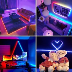 50ft Smart Strip Lights,with App Control Remote,Music Sync Color Changing Lights