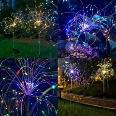150 LED Solar Firework Lights Outdoor Waterproof Path Lawn Garden Decor Lamp