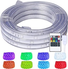 Art Deco 16.4ft LED Rope Light – Waterproof, Flexible, 8 Color Modes for Events