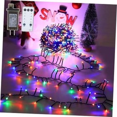 Multicolor 105ft Christmas Cluster Lights with Remote – 1600 LEDs