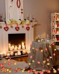 Birthday Decorations Rose Lights Wedding Decor Flower Fairy Lights