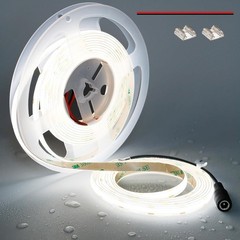 TOPAI 12V COB LED Strip Light Daylight White 5000K Waterproof IP65