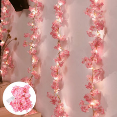 1m/5m Cherry Blossom Fairy Lights Garland LED Flower String Light Decor