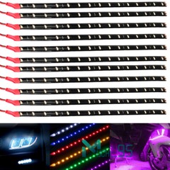 12″ 15 LED Flexible Waterproof LED Strip Light for Car Interior & Exterior Decor