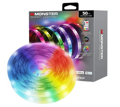 Monster Smart Lighting Indoor LED Light Strip, RGBIC Multicolor Flow LED Lights