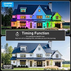 300Ft Outdoor Waterproof LED Strip Lights RGB with Bluetooth App, Remote & Music
