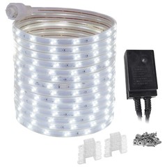 Cool White 16-Mode LED Strip Light, Outdoor Waterproof Connectable Lighting