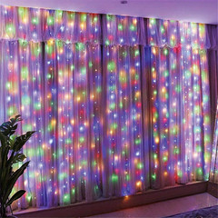 3/6M USB LED Curtain 8Modes Remote Control Lights Holiday Wedding Garland for Be