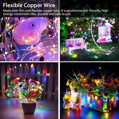 Outdoor Solar Fairy String Lights Copper Wire Waterproof Garden Decor 100/200LED