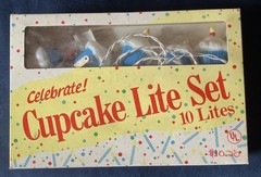 Lot of 2 Vintage Celebrations by Silvestri Cupcake String Lights 10 Lites