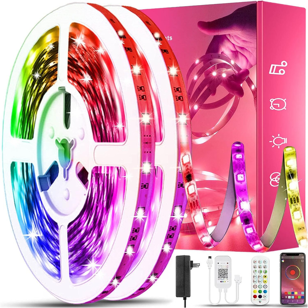 100Ft Led Lights Music Sync Color Changing Led Strip Lights Led Lights Strip wit