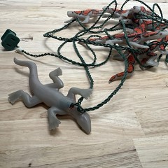 VTG 10pc Primal Lite Bunch A Lizards String Light Plastic Molded Covers 4″ Works