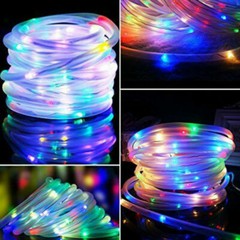 Outdoor Garden Lamp String Light Solar Rope Tube Lights Waterproof 32FT 100 LED