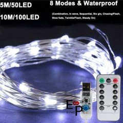 5-20M 50/100/200LED USB Twinkle LED String Fairy Lights Copper Wire Party Remote