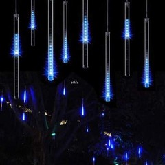 8 Tubes 192 LED Meteor Shower Rain Lights 11.8 inches Cascading Icicle Lights