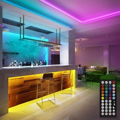 65ft 50ft Smart Bluetooth 5050 LED Strip Lights Phone Remote Color Changing Kits