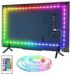 16.4ft LED TV Backlight Strip – USB Light Strip for 32–80 Inch TVs and Monitors
