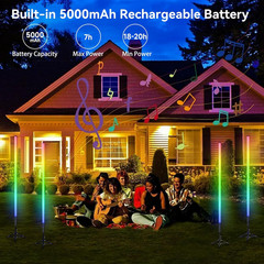 4 Pack RGB DJ Tube Lights 4Ft LED Video Stick Lights with Stand 5000Mah Battery