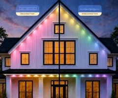 APPECK 50ft Track Kit for Permanent Outdoor Lights Pro C5106, 10 Piece White