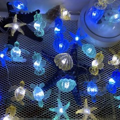 Ocean Beach themed Sea Life Cute Fairy Decorative String Lights Battery Operated