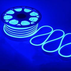 Blue 110V Outdoor Neon Light Strip Christmas Roof Line Light Waterproof Flexible