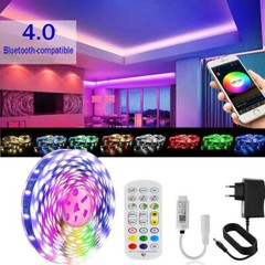 5050 RGB LED strip with Bluetooth-compatible APP controller kit 16.4 ft 32.8 ft