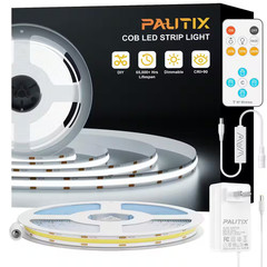 16.4 Ft. Dimmable 24-Volt 2A/48-Watt 2400 Cob LED Strip Light Beads Super Bright