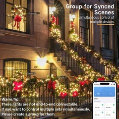 BrizLabs Colored & Warm White Color Changing Christmas Lights 500 LED 180FT | Ap