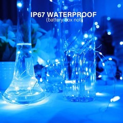 Energy Saving Blue Fairy Lights 6.5ft Battery Powered for Indoor Outdoor Use