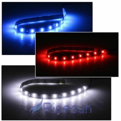 6 PCS 12V 12″ 1FT 15SMD Flexible LED Strip Light Waterproof For Car Truck Boat