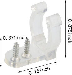 200Pcs LED Rope Light Clips Holder with 400 PCS Screws, Clear PVC Rope Light Mou
