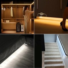 USB Motion Sensor LED Strip Lights For Bedroom Stair Cabinet Night Light Decor