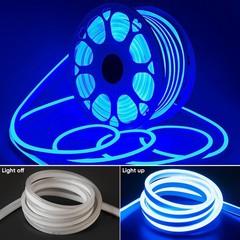 Blue 110V Outdoor Neon Light Strip Christmas Roof Line Light Waterproof Flexible