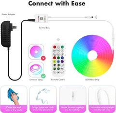 Neon Rope Lights, 50FT IC+RGB LED Strip Lights, App+Remote(2 Rolls of 32.8FT)