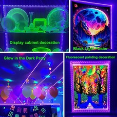 USB LED Strip Light 9.8ft 3M Purple UV Black Light with Switch for Game Room