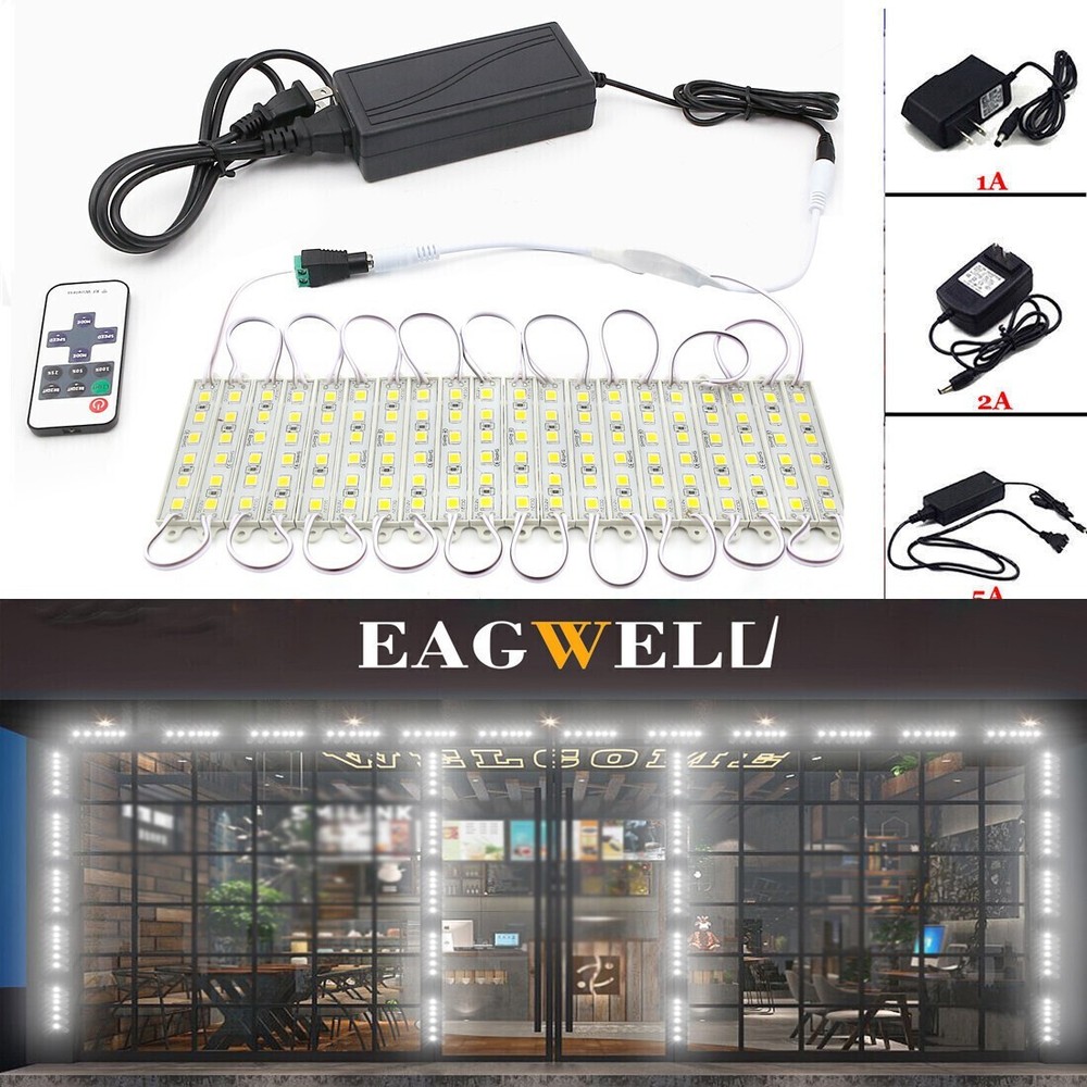 US Bright IP65 Waterproof 5054 SMD 6LED Module Light Window Store Front Lamp 12V