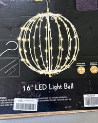 16” Outdoor/Indoor LED Light Ball End To End Connection Made In China Open Box.