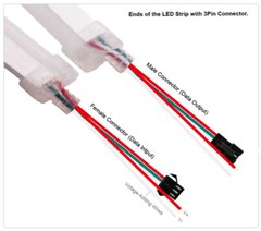 DC 12V 24V WS2811 8x16mm Neon strip Addressable RGB Dream color LED stirp light