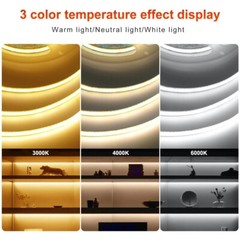 COB LED Strip Light 5V 320LEDs/M Motion Sensor Dimmable Flexible DIY Backlight