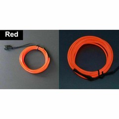Battery Operated Neon LED Lights Glow EL Wire String Strip Rope Tube Party Decor