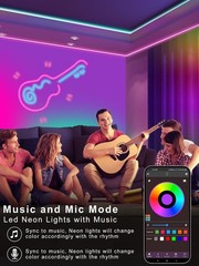 100Ft LED Neon Rope Lights with App Control, Waterproof for Indoor/Outdoor Decor