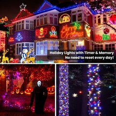 Brizled Color Changing Christmas Lights, 33ft 100 LED RGB Light String with