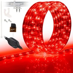 25FT Red LED Connectable Rope Light Flexible Outdoor Holiday Patio Palm Tree