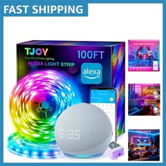 Multicolor Smart LED Strip Lights 100ft – App & Remote Control for Mood Lighting