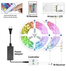 50ft Bluetooth LED Strip Lights, Music Sync 5050 LED Light Strip RGB Color