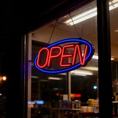 32” X 15” ASBAVA Super Bright LED Open Sign Remote Controlled; 8 Dynamic Modes